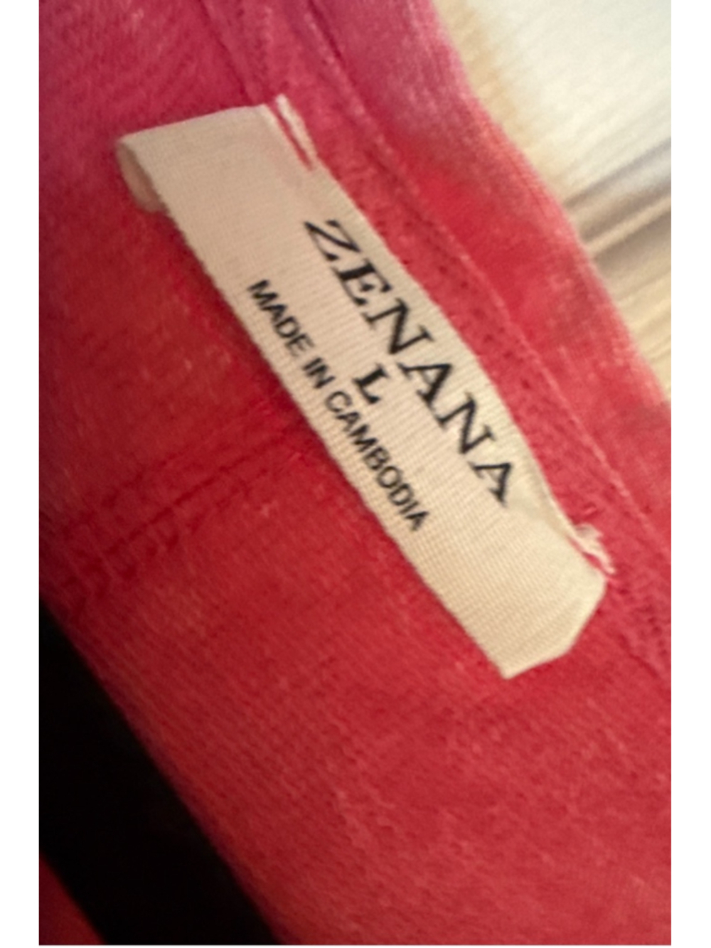 ZENANA Long Sleeve Tee L Pink - Picture 3 of 3